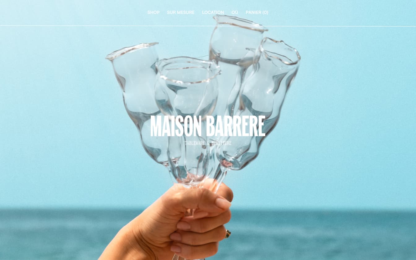 Site Maison Barrere — hero section